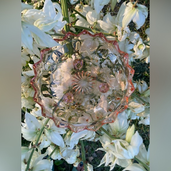 Vintage Pink Depression Candy Dish Bowl - Picture 5 of 14